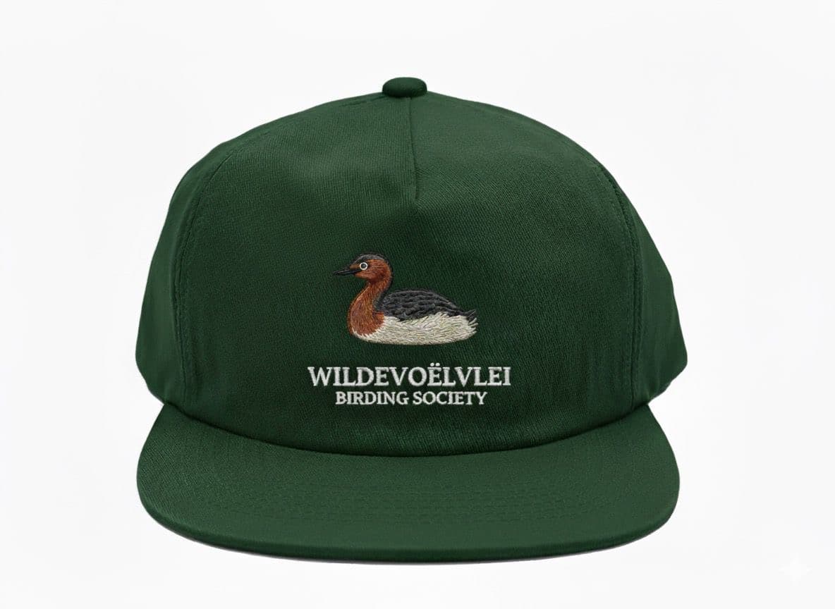 Wildevoëlvlei Birding Society cap, with a Little Grebe